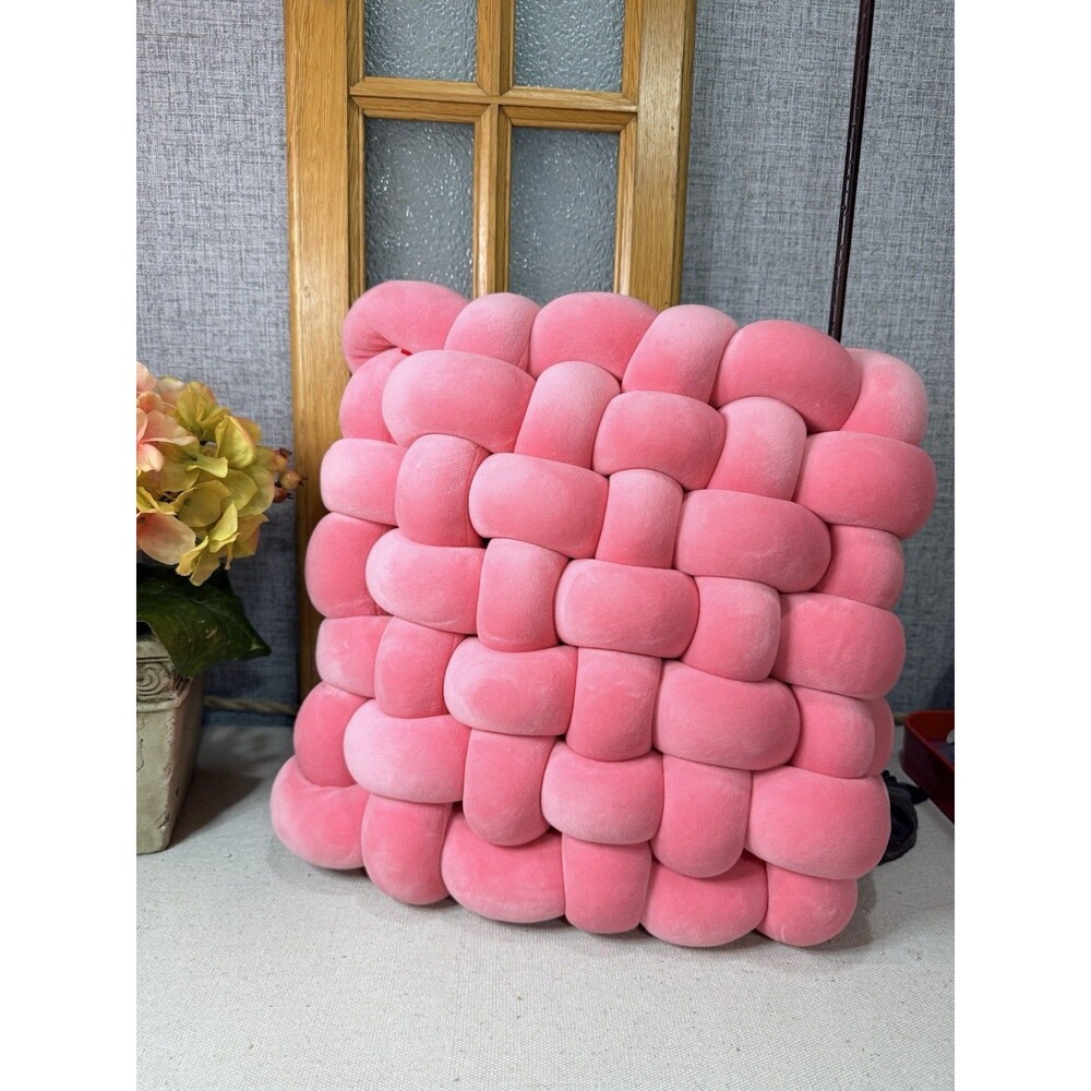 Nordic Knotted Pillow Cushion Square Creative Woven Sofa Cushion Floor Seat Pad